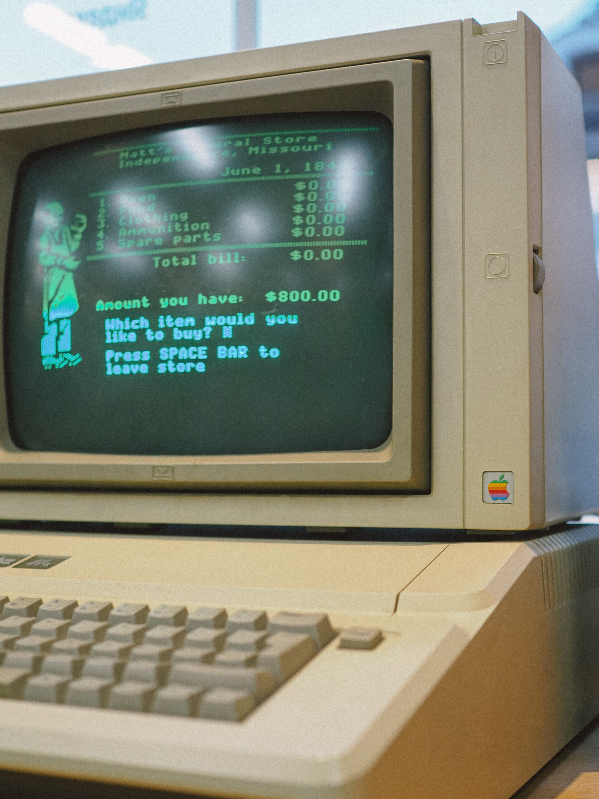 Close up photo of classic computer